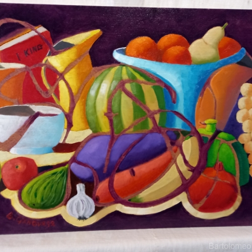 natura-silentecon alzata e libro-olio-su-mas.-cm.39x62
