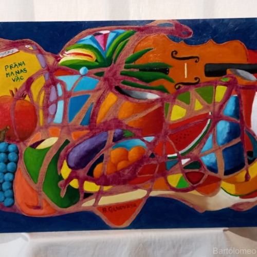 senza-titolo con libro-olio-su-masonite-cm.-55x90-